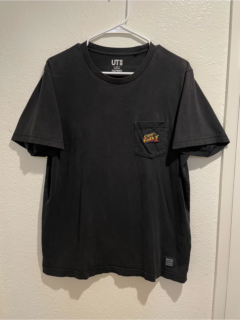 Uniqlo UT x Capcom Street Fighter II Character Select Pocket Tee Black Men's M